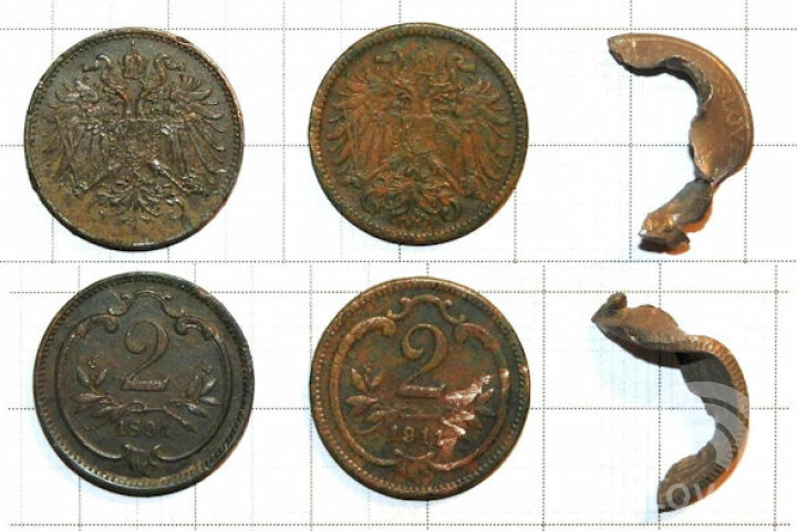 Historic coins dug on the bridge