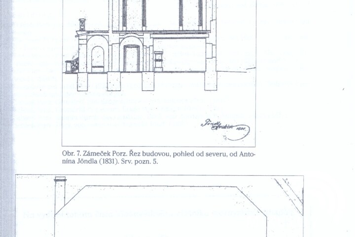 Jöndl - Ansicht, Schnitt, 1831