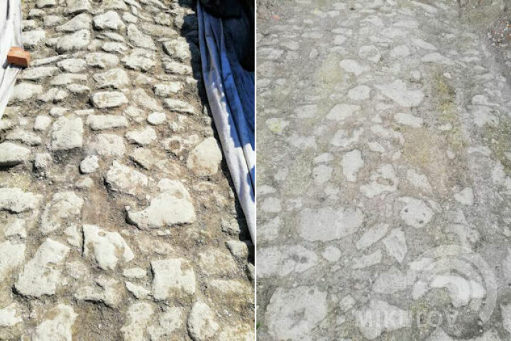 Original limestone paving